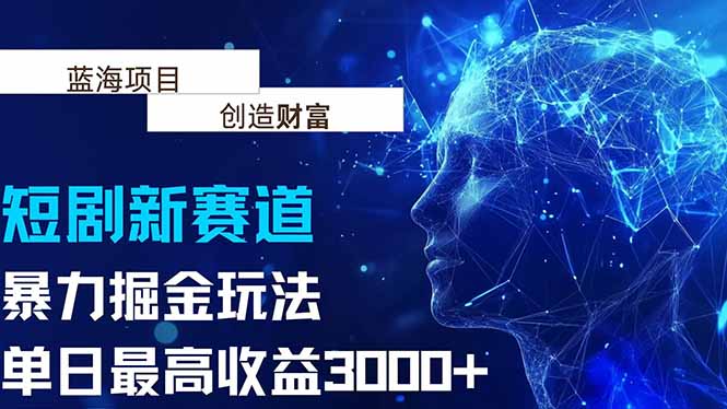 抖音新赛道，暴力掘金玩法，单日收益最高3000+-资源V站