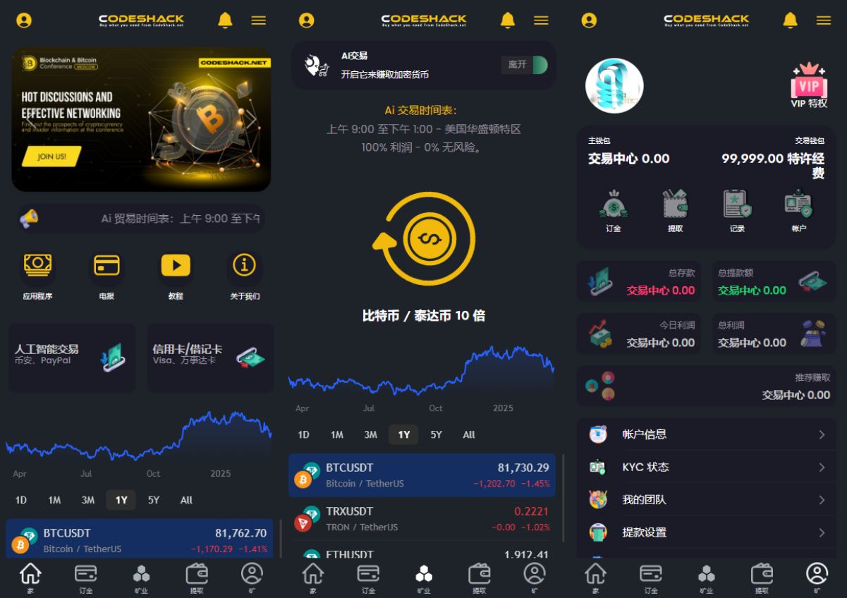 AI量化投资源码 海外版区块链理财交易所源码 ai交易源码-资源V站