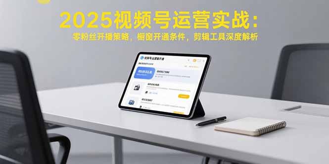 2025视频号运营实战：零粉丝开播策略，橱窗开通条件，剪辑工具深度解析-资源V站