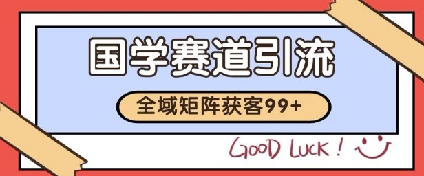 国学赛道精准拓客，自热矩阵日引99+ 获客SOP【揭秘】-资源V站