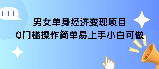 女单身经济项目变现周期长可复购率高日入1k+-资源V站