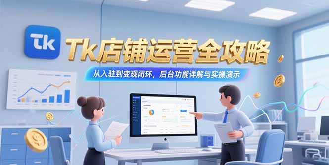 Tk店铺运营全攻略，从入驻到变现闭环，后台功能详解与实操演示-资源V站