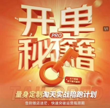 淘宝开单秘籍PRO，量身定制淘天实战陪跑计划，告别做店迷茫、快速突破运营瓶颈期(更新6月)-资源V站