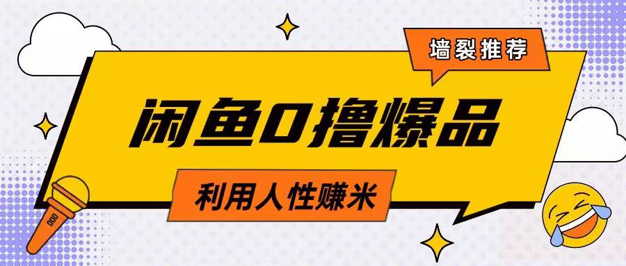 咸鱼0撸玩法利用人性售卖商品达到日挣2张的效果-资源V站