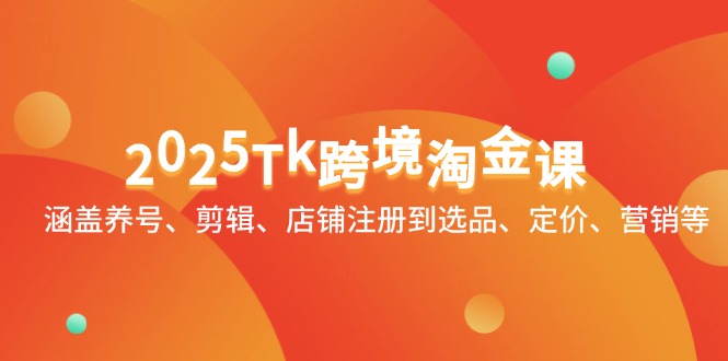 2025Tk跨境淘金课：涵盖养号、剪辑、店铺注册到选品、定价、营销等-资源V站