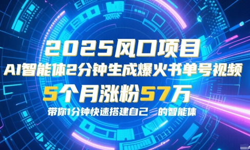 AI智能体2分钟一键生成爆火书单号原创视频，5个月涨粉57w，带你零代码1分钟搭建智能体-资源V站