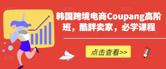 韩国跨境电商Coupang高阶班，酷胖卖家，必学课程-资源V站