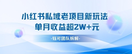 小红书私域项目新玩法，单月变现过W+-资源V站