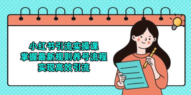 小红书引流实操课，掌握最新规则养号流程，实现高效引流-资源V站