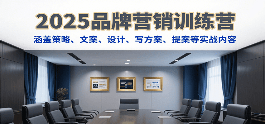 2025品牌营销训练营，涵盖策略、文案、设计、写方案、提案等实战内容-资源V站