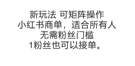 可矩阵操作，小红书商单新玩法，适合所有人，无需粉丝门槛，1粉丝也可以接单-资源V站