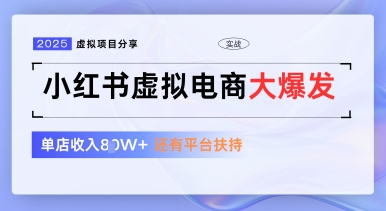 小红书虚拟电商项目，平台大力免费流量扶持，低门槛1拖3玩法-资源V站
