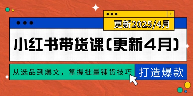 小红书带货课(更新4月-资源V站