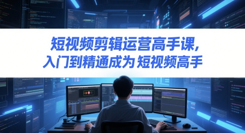短视频剪辑运营高手课，入门到精通成为短视频高手-资源V站